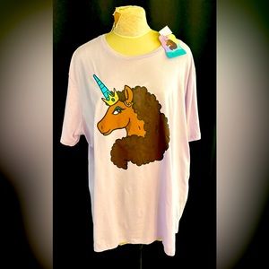 Afro unicorn T-shirt